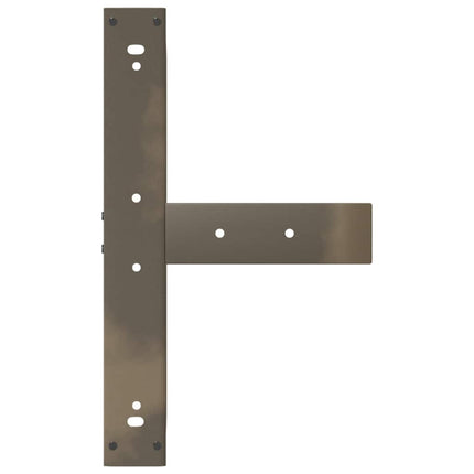 Barbordsben T-formade 2 st svarta 60x35x(110-111) cm stål
