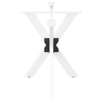 Matbordsben spindelformad vit 120x68x(72-73) cm stål