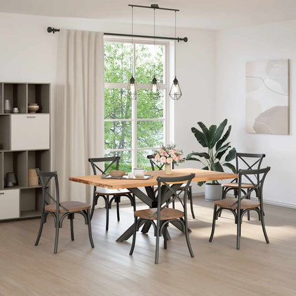 Matbordsben spindelformad antracit 120x68x(72-73) cm stål
