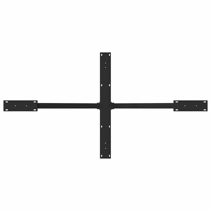 Matbordsben spindelformad svart 150x78x(72-73) cm stål