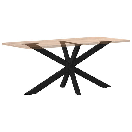 Matbordsben spindelformad svart 150x78x(72-73) cm stål