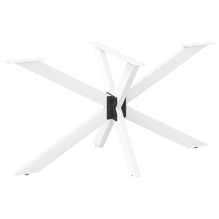 Matbordsben spindelformad vit 150x78x(72-73) cm stål