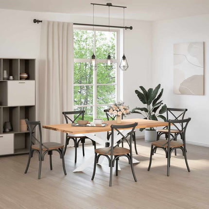 Matbordsben spindelformad vit 150x78x(72-73) cm stål
