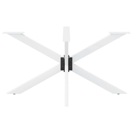 Matbordsben spindelformad vit 150x78x(72-73) cm stål