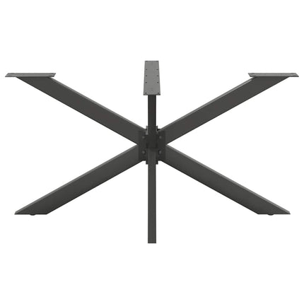 Matbordsben spindelformad antracit 150x78x(72-73) cm stål