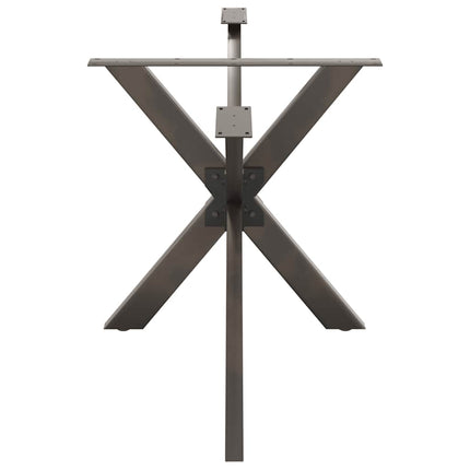 Matbordsben spindelformad svart 150x78x(72-73) cm stål