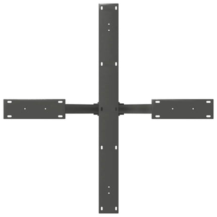 Matbordsben spindelformad antracit 85x85x(72-73) cm stål