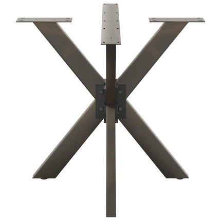 Matbordsben spindelformad svart 85x85x(72-73) cm stål