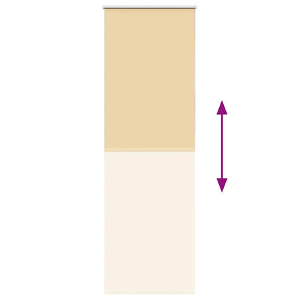 Rullgardin mörkläggningsbar beige 65x210 cm tyg bredd 60,7 cm