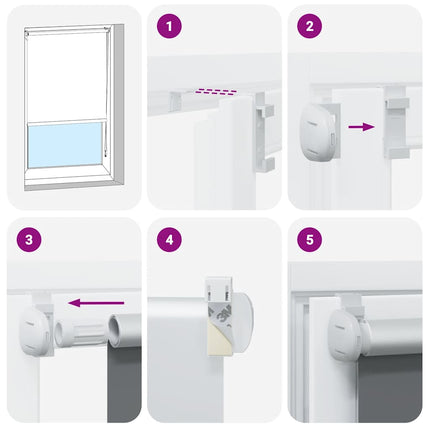 Rullgardin mörkläggning svart 70x150 cm tyg bredd 65,7 cm