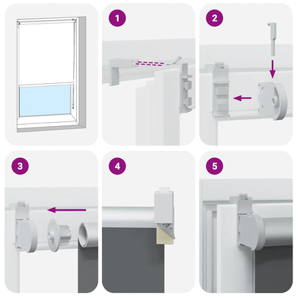 Rullgardin mörkläggning svart 150x175 cm tyg bredd 146,6 cm