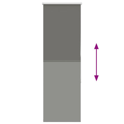 Rullgardin mörkläggning grå 50x130 cm tyg bredd 45,7 cm