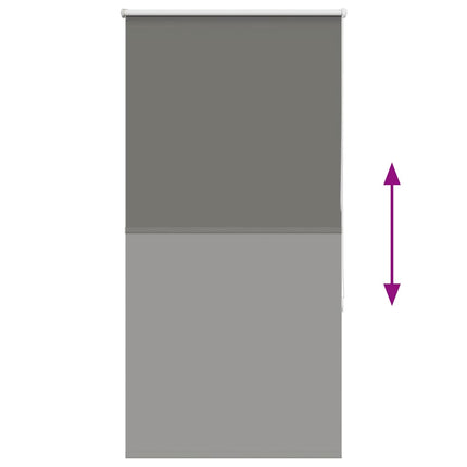 Rullgardin mörkläggning grå 80x130 cm tyg bredd 75,7 cm