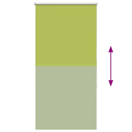 Rullgardin mörkläggning blad grön 70x130 cm tyg bredd 65,7 cm
