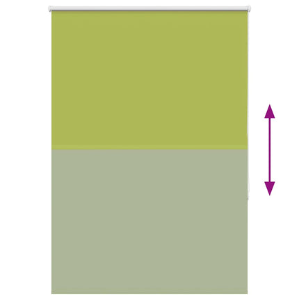 Rullgardin mörkläggning blad grön 115x130 cm tyg bredd 110,7 cm