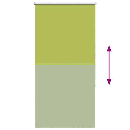 Rullgardin mörkläggning blad grön 80x150 cm tyg bredd 75,7 cm