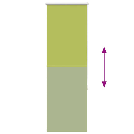 Rullgardin mörkläggning blad grön 55x175 cm tyg bredd 50,7 cm