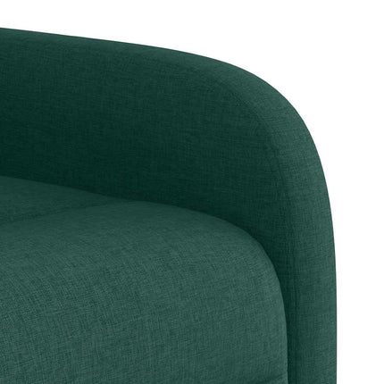 Massagefåtölj mörkgrön tyg