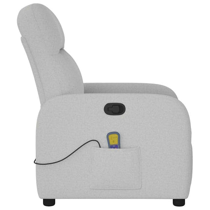 Massagefåtölj molngrå tyg