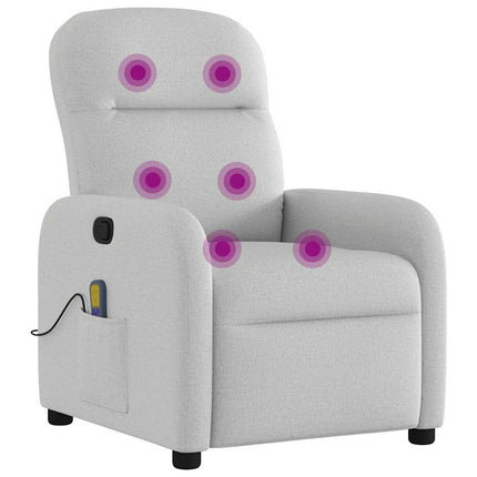 Massagefåtölj molngrå tyg