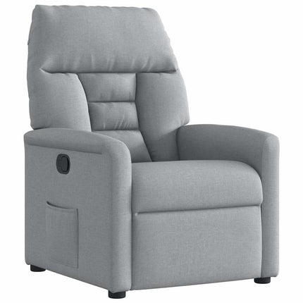 Reclinerfåtölj ljusgrå tyg