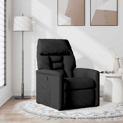 Reclinerfåtölj svart tyg