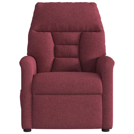 Reclinerfåtölj vinröd tyg