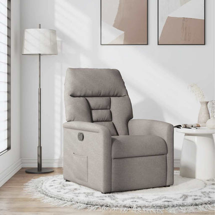 Reclinerfåtölj taupe tyg