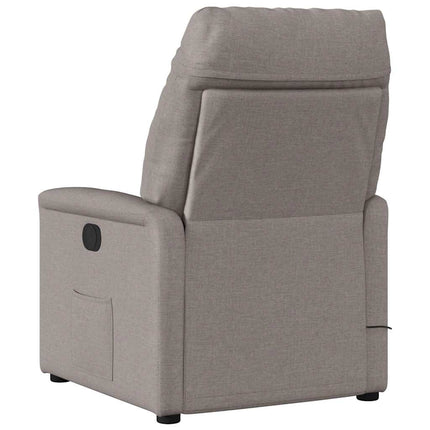 Reclinerfåtölj taupe tyg