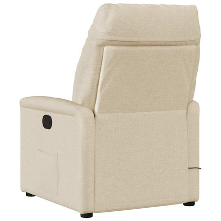 Reclinerfåtölj gräddvit tyg