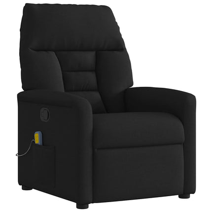 Massagefåtölj svart tyg