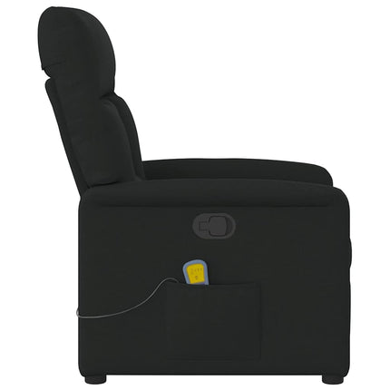Massagefåtölj svart tyg