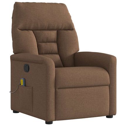Massagefåtölj brun tyg