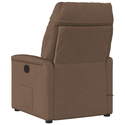 Massagefåtölj brun tyg