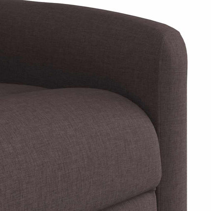 Massagefåtölj mörkbrun tyg