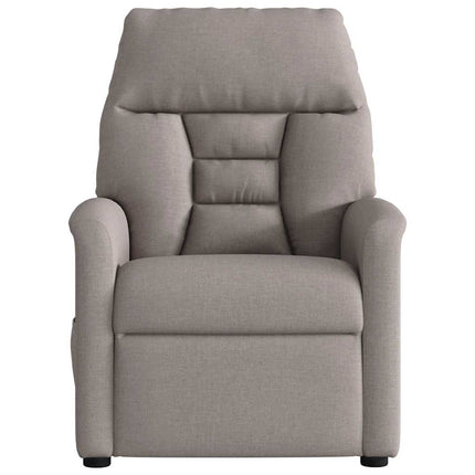 Massagefåtölj taupe tyg