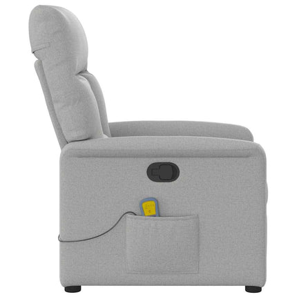 Massagefåtölj molngrå tyg