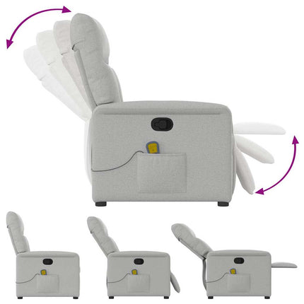 Massagefåtölj molngrå tyg