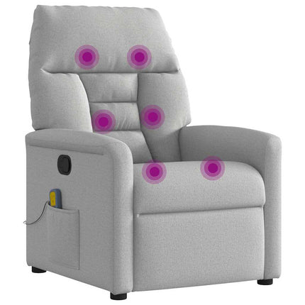 Massagefåtölj molngrå tyg
