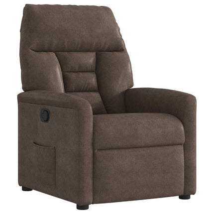Reclinerfåtölj brun mikrofibertyg