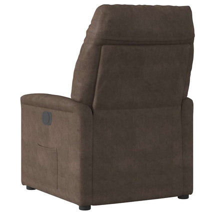 Reclinerfåtölj brun mikrofibertyg