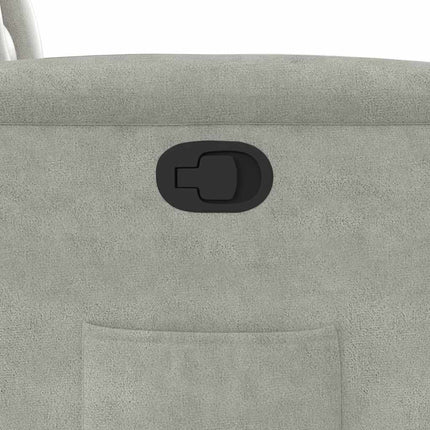 Reclinerfåtölj ljusgrå mikrofibertyg