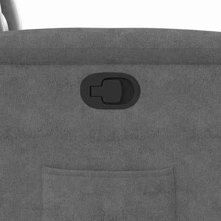 Reclinerfåtölj mörkgrå mikrofibertyg