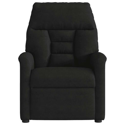 Reclinerfåtölj svart mikrofibertyg