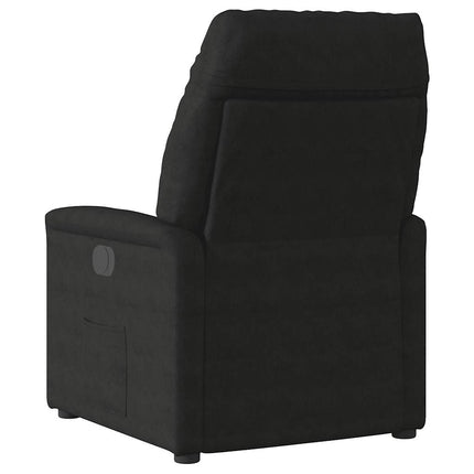 Reclinerfåtölj svart mikrofibertyg