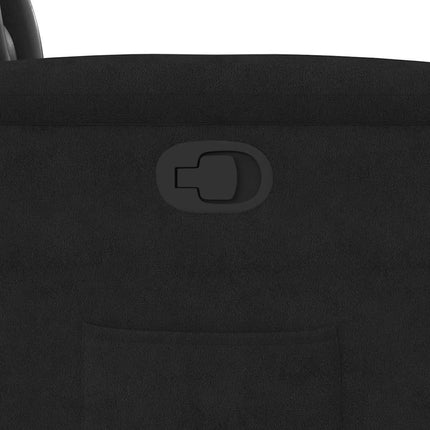 Reclinerfåtölj svart mikrofibertyg