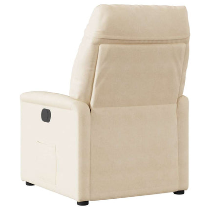 Reclinerfåtölj beige mikrofibertyg