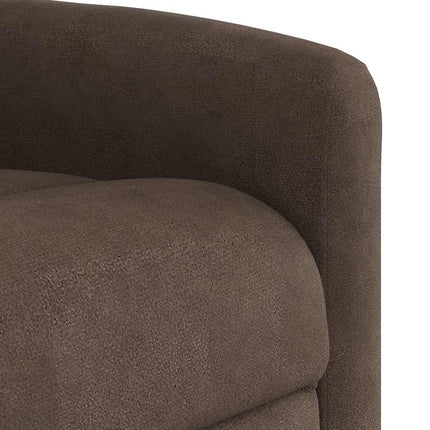 Massagefåtölj brun mikrofibertyg