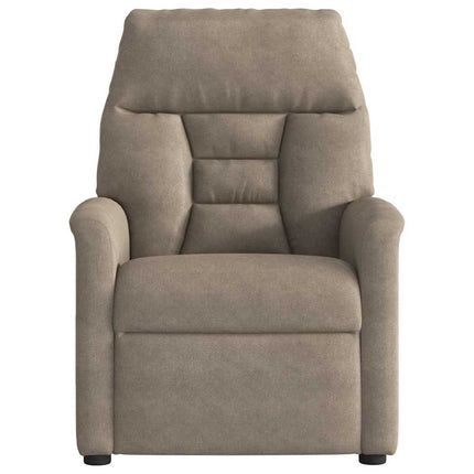Massagefåtölj taupe mikrofibertyg