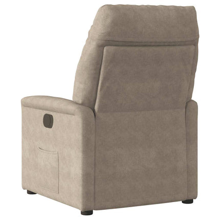 Massagefåtölj taupe mikrofibertyg